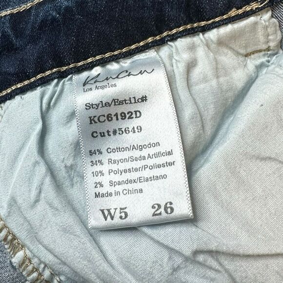 KANCAN Women’s Dark Wash Chelsea High Rise Super Skinny Distressed Jeans Size 5/ - Picture 9 of 9
